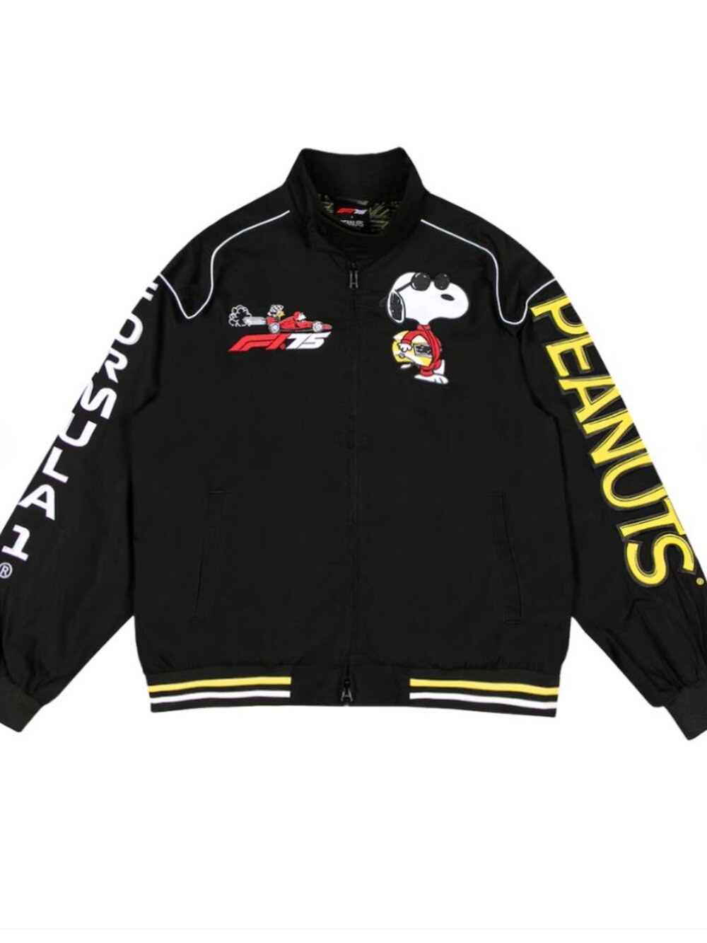 F1 x Snoopy Peanuts Pit Crew Joe Cool Racing Jacket In Black - Men's Large - NWT